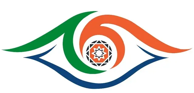Sri Chakra Eye Clinic logo — a stylised eye in green, orange and navy